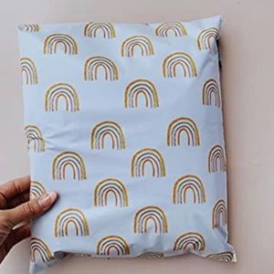 Boho Eco Friendly Rainbow Poly Mailers